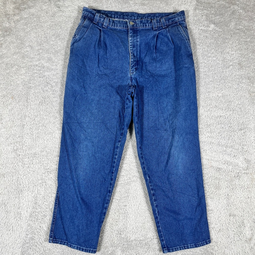 Levi's Pleated Denim Jeans Mens 36x29 Blue Vintage Made in USA 548-0793